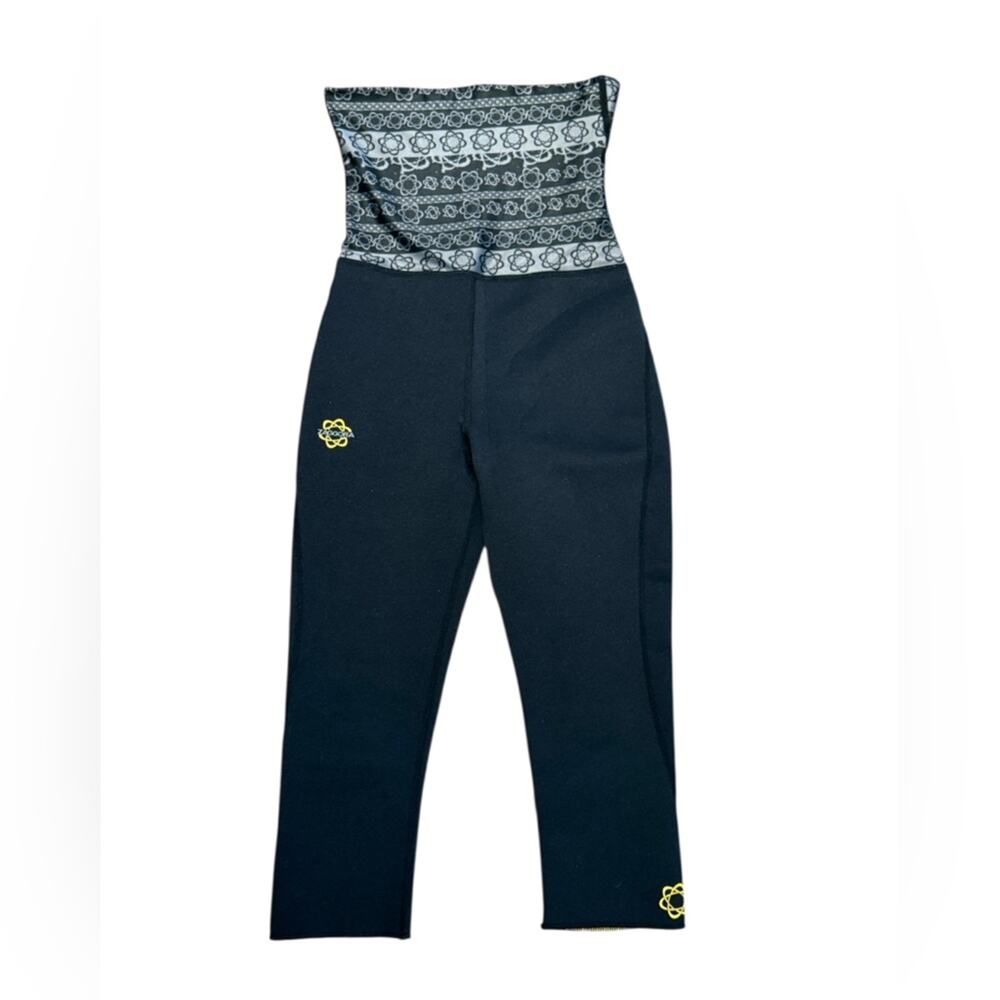Zaggora Women’s Small Black and Gray Neoprene Weight Loss Hot Pants Leggings